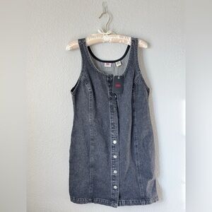 Levi's Charcoal Button-Down Midi Dress